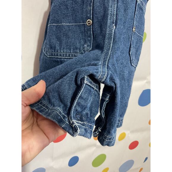Kid Connection Size 12 M Denim Overalls Baseball - Picture 2 of 10